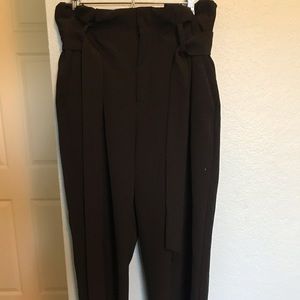 Paper Bag Black Pants